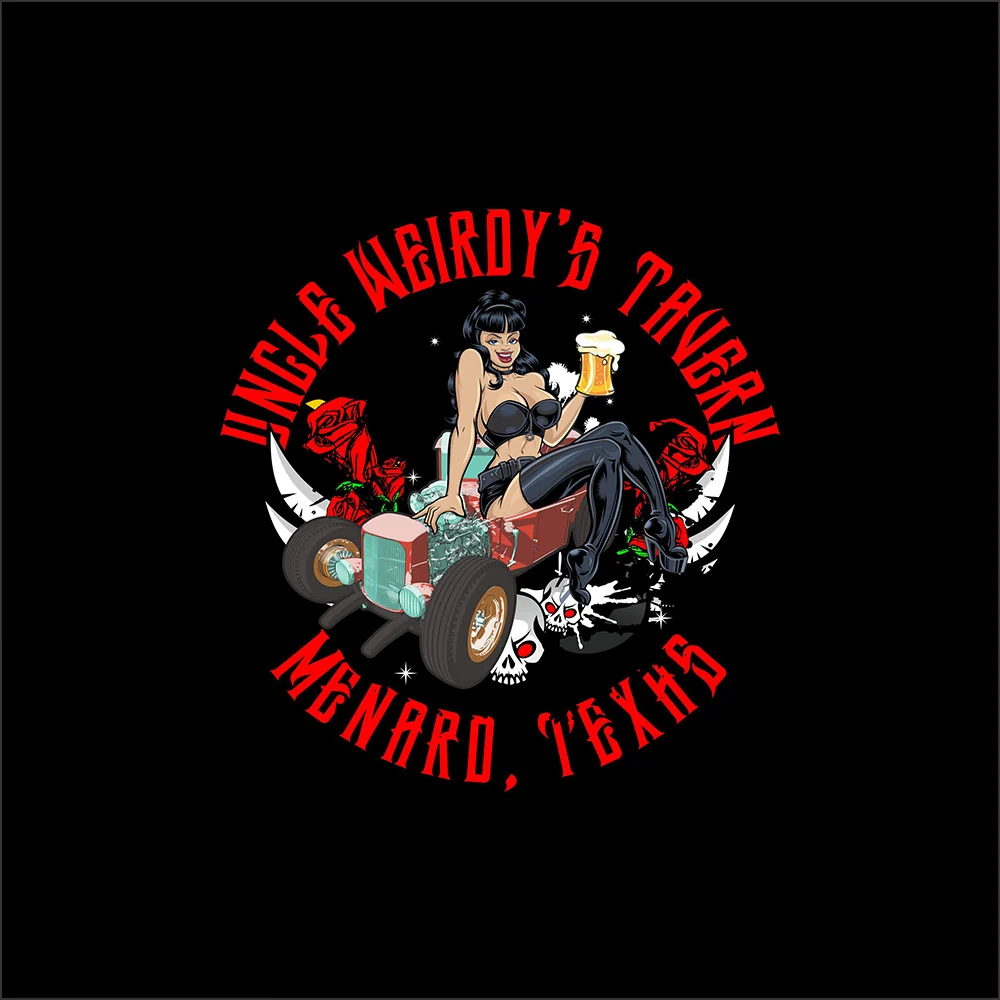 Uncle Weirdy’s Tavern - Biker - Illustration Logo by WeAreCreatives