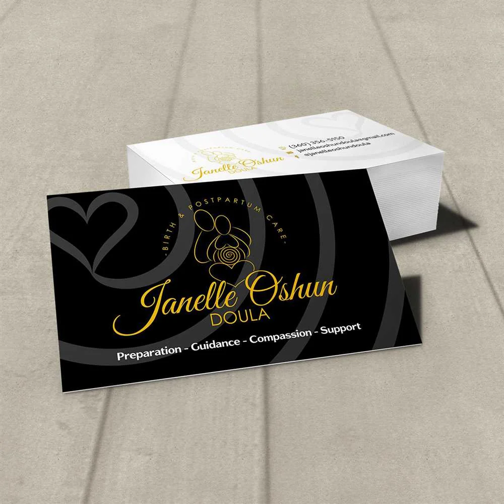 Janelle Oshun Doula - Business Card design