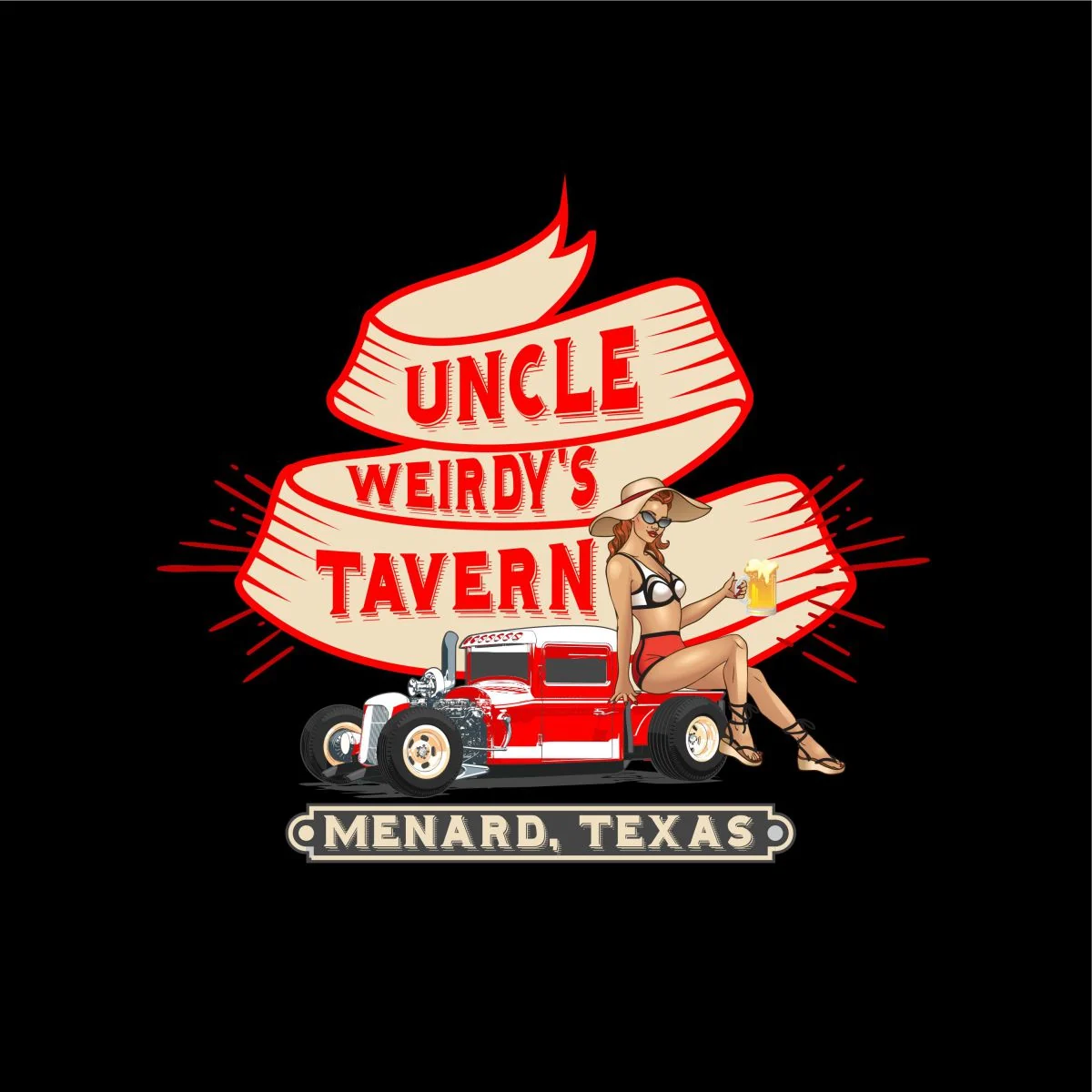 Uncle Weirdy’s Tavern - Hot Rod - Illustration Logo by WeAreCreatives