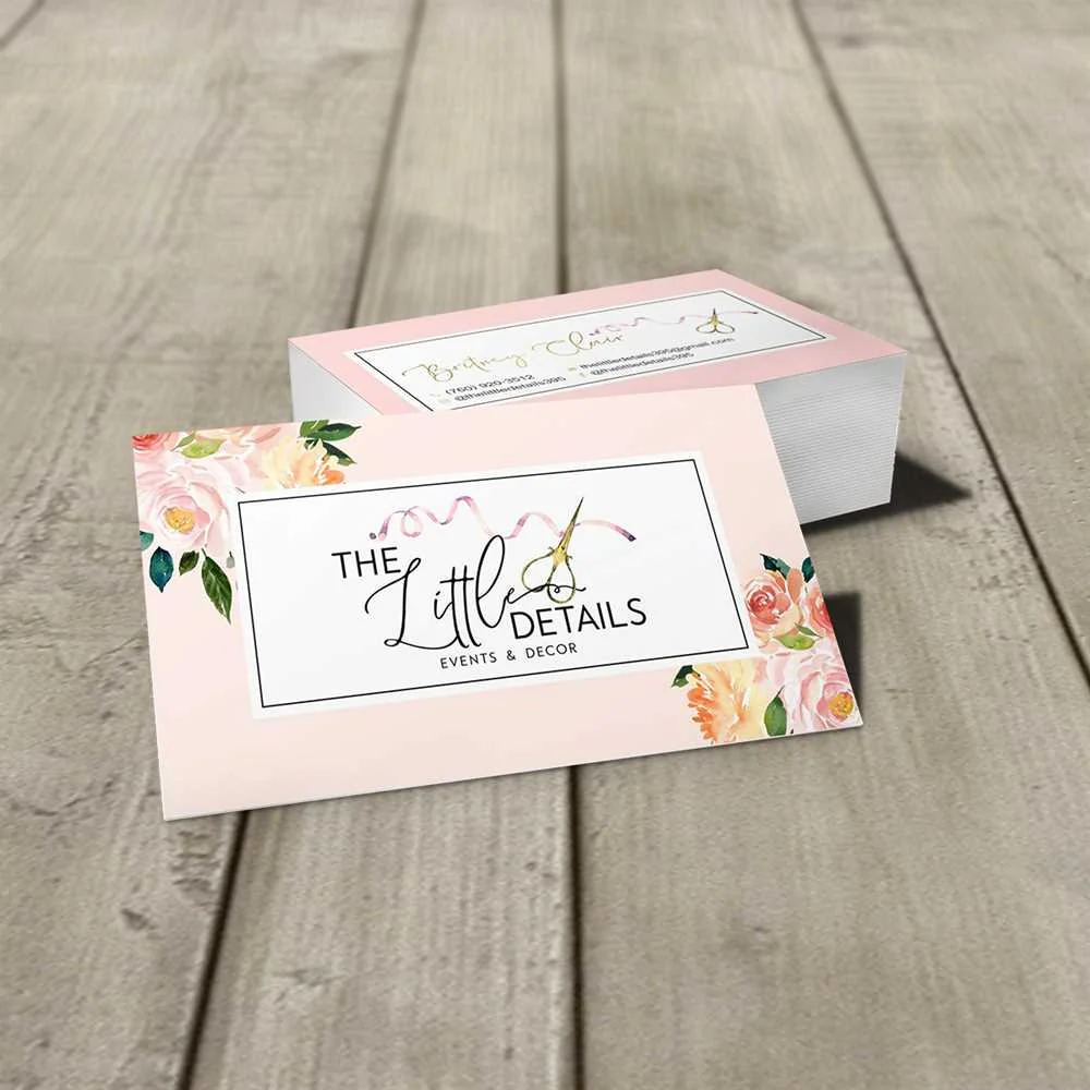 Original The Little Details business card design portfolio artwork
